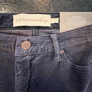 Soft Surroundings Corduroy Straight Leg Pants Lilac Size 8 NWT